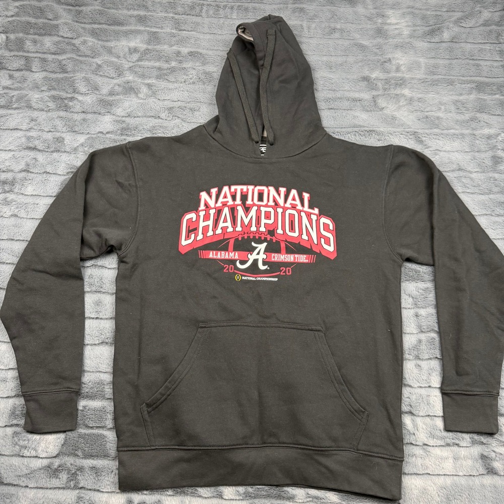 Alabama Crimson Tide 2020 National Champions Hoodie ProEdge Mens Medium Black